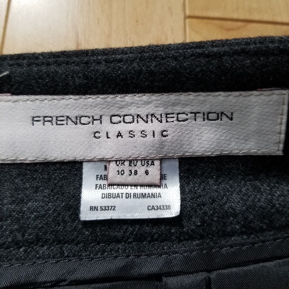 French Connection charcoal wool skirt EUC - Picture 2 of 2